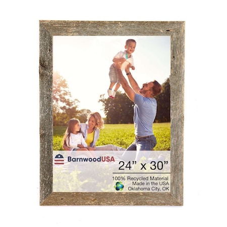 Barnwoodusa Rustic Farmhouse Reclaimed 24x30 Picture Frame (Weathered Gray) 672713210689